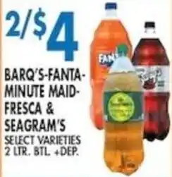 Associated Barq's-fanta-minute maid-fresca & seagram's select varieties offer