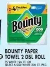 Associated Bounty paper towel 2 dbl roll offer