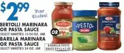 Associated Bertolli or Barilla marinara or pasta sauce offer
