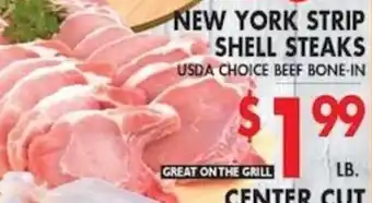 Associated New York Strip Shell Steaks offer