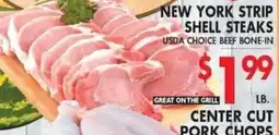 Associated New York Strip Shell Steaks offer