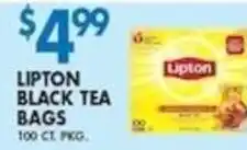 Compare Foods Lipton black tea bags offer
