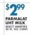 Compare Foods Parmalat uht milk offer