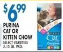 Compare Foods Purina cat or kitten chow offer