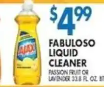 Compare Foods Ajax fabuloso liquid cleaner offer