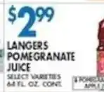 Compare Foods Langers pomegranate juice offer