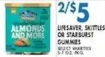Associated Lifesaver, Skittles or Starburst Gummies offer