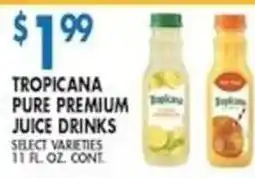 Compare Foods Tropicana pure premium juice drinks offer