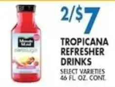 Compare Foods Tropicana refresher drinks offer