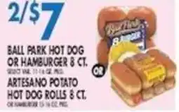 Compare Foods Ball Park hot dog or hamburger offer