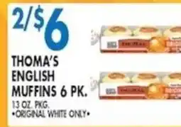 Compare Foods Thoma's English Muffins offer
