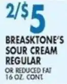 Compare Foods Breakstone's sour cream regular or reduced fat offer
