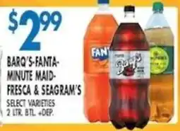 Compare Foods Barq's-fanta-minute maid-fresca & seagram's select varieties offer