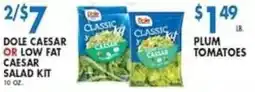 Compare Foods Dole caesar or low fat caesar salad kit offer