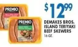 Compare Foods Premio island teriyaki beef skewers offer