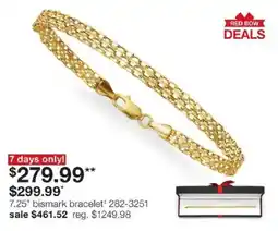 JC Penney Red Bow Deals 7.25" bismark bracelet offer