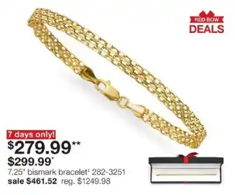 Red Bow Deals 7.25" bismark bracelet