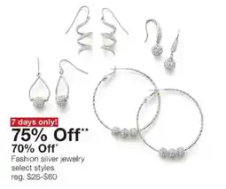 JC Penney Fashion silver jewelry offer