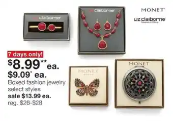 Monet boxed fashion jewelry