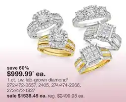 JC Penney Lab-grown diamond rings offer