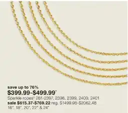 JC Penney Sparkle ropes offer