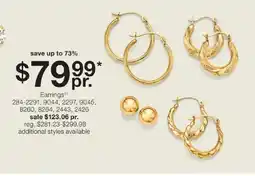 JC Penney Earrings offer