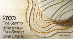 JC Penney Fine Sterling Silver & Gold Over Sterling Silver Chains offer