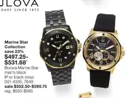 JC Penney Bulova Marine Star men's black offer