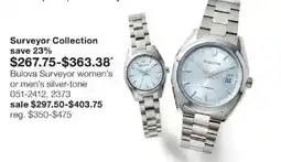 JC Penney Bulova Surveyor women's or men's silver-tone offer