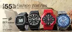 JC Penney Casio G-Shock Fashion Watches offer