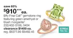 JC Penney Efty Final Call gemstone ring offer