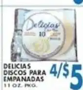 Associated Delicias discs for empanadas offer