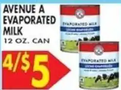 Associated Avenue A evaporated milk offer