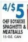 Associated Chef boyardee spaghetti & meatballs offer