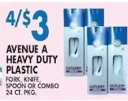 Associated Avenue A heavy duty plastic fork, knife, spoon or combo offer