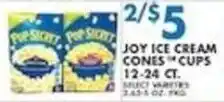 Associated Joy ice cream cones in cups offer