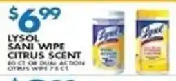 Associated Lysol Sani Wipe Citrus Scent offer