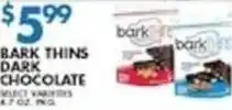 Associated Bark Thins Dark Chocolate offer