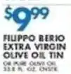 Associated Filippo Berio extra virgin olive oil tin offer