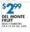 Associated Del Monte Fruit offer