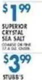 Associated Stubbs superior crystal sea salt offer