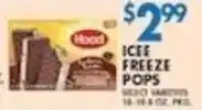 Associated Hood ice freeze pops offer