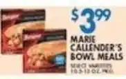 Associated Marie Callender's Bowl Meals offer