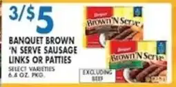 Associated Banquet Brown 'N Serve Sausage Links or Patties offer