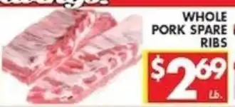Associated Whole Pork Spare Ribs offer