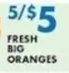 Associated Fresh Big Oranges offer