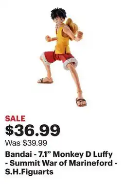 Best Buy Bandai - 7.1 Monkey D Luffy - Summit War of Marineford - S.H.Figuarts offer
