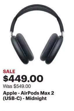 Best Buy Apple - AirPods Max 2 (USB-C) - Midnight offer