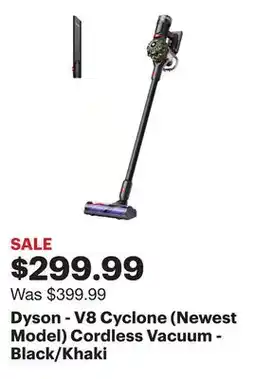Best Buy Dyson - V8 Cyclone (Newest Model) Cordless Vacuum - Black/Khaki offer