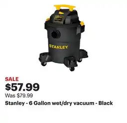Best Buy Stanley - 6 Gallon wet/dry vacuum - Black offer